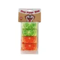 Rollos de bolsas para excrementos de perro perfumadas con frutas, 9x12 pulgadas eco para mascotas. - 8 rollos / blíster con cabecera (colores mixtos)