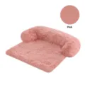 Rosa flauschiges Haustierbett mit Rand, weiches Plüsch Hundesofa Kissen für alle Jahreszeiten. - Rosa quadratische Ecken