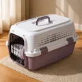 Portable plastic pet carrier crate in taro purple for cats and dogs travel size L 58cm. - Consignment Style / Size L (Within 10kg) / Taro Purple