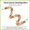 Parrot Chewing Climbing Toy Natural Materials Hanging Bird Cage Chew Toy 80cm Long - Parrot Chewing and Climbing String for Beak Grinding - 80cm
