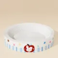 Large round corrugated paper cat scratcher bowl with cute bunny apple design 50x9cm - Extra Large Round / Red