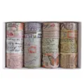 Vintage washi tape set in doos, decoratieve plakband rollen voor journaling en knutselen. - Vintage oude droom