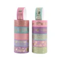 Colorful gold foil washi tape set decorative masking stickers for scrapbooking journals DIY crafts - Shiguang (YD-DS031)