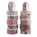 Colorful decorative washi tape sets with abstract artistic designs for DIY crafts and journaling. - Painting (YD-DS030)