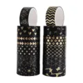Black gold foil washi tape set decorative adhesive tape for scrapbooking DIY crafts - Starry Night