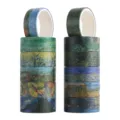 Detail view of artistic washi tape rolls featuring classic Van Gogh oil painting designs. - YD-DS024 [Washi Tape Without Backing Paper]