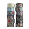 Japanese style gold foil washi tape set decorative adhesive masking tapes for journaling craft - Japanese Style Series (YD-DS018)