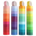 Solid color washi tape set 48 rolls decorative masking tapes for journaling crafting planning - YD-DS007 【1.5cm * 48 Colors】