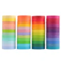 48 Colors Washi Tape Set Solid Macaron Rainbow DIY Craft Decorative Masking Tape Rolls - YD-DS003 [0.75cm * 48 Colors]