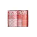 Cute washi tape set for journaling and DIY crafts. Pink aesthetic decorative tape rolls for planners. - Pink (YD-DS023-A)