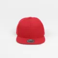 Casquette baseball rouge unie à bord plat Snapback Hip Hop unisexe streetwear style - Réglable / Rouge