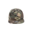 Gorra de béisbol snapback de camuflaje, sombrero hip hop de ala plana para verano. - Ajustable / Camuflaje Verde Militar