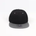 Gorra de beisbol snapback negra y gris, sombrero plano de hip hop elegante para todos - Ajustable / Visera Gris Oscuro Gorra Negra