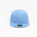 Gorra de béisbol de ala plana azul claro lisa, sombrero hip-hop informal para uso diario. - Ajustable / Azul claro
