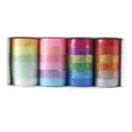 24-kleuren glitter washi tape set, kleurrijke decoratieve plakband voor DIY knutselen. - 24-kleuren glitterpoeder set