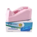 Pink desktop tape dispenser macaron color stationery office tape cutter with packaging box - Pink