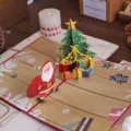 Christmas 3D pop up greeting card with Santa Claus and tree design, perfect holiday gift. - Santa Claus (YD-HK002)