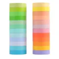 Colorful washi tape set macaron solid color masking tape for DIY crafts and journaling 24 rolls - YD-DS004 [0.9cm Macaron 24 Colors]