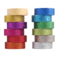12 colors glitter washi tape set decorative DIY masking tape for planner journaling crafts - 12-Color Glitter Powder Set