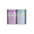 Decorative washi tape set with cute patterns and English text for DIY crafts and journaling. - Purple (YD-DS023-C)