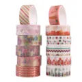 Japanese style decorative foil washi tape set, colorful printed masking tape for journaling. - Floral 2.0 Series (YD-DS039)