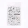 Clear PVC cartoon bear cat stamp set transparent DIY journal scrapbooking decoration tool - Animal Alliance - Good Night Collection