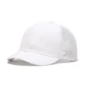Cappellino da baseball in mesh con visiera corta bianco cappello estivo per uomo e donna. - Regolabile / Semi-Rete Bianco