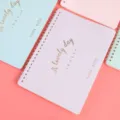 Pastel A5 Spiral Notebook Journal Release Paper Book Washi Tape Organizer Diary Planner Cute Stationery - Purple