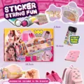 Kit per braccialetti con adesivi fai-da-te per bambini con perline colorate e adesivi creativi. - Set di 700 braccialetti adesivi con album da collezione [1 scatola]