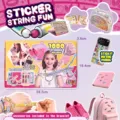 Set giocattolo braccialetto adesivo fai da te per bambini con perline e simpatici adesivi. - Set di 1000 braccialetti adesivi con album da collezione [1 scatola]