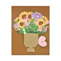Carte de vœux 3D pop-up bouquet de tournesols cadeau pour fête des mères anniversaire - Grand Tournesol