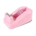 Pink desktop tape dispenser cute macaron office stationery tape cutter for school desk - Pink