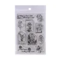 Vintage transparent PVC clear stamps for journaling, scrapbooking, and DIY craft decor. - Floral