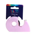 Macaron pink invisible tape dispenser set with cute desktop stationery design for office. - Purple