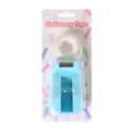Mini macaron desktop tape dispenser with clear tape roll for school student stationery use - Blue