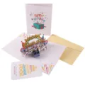 Ensemble de carte de vœux d'anniversaire pop-up 3D avec enveloppe et carte cadeau. - Joyeux anniversaire