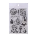 Vintage PVC transparent stamp stickers for journal decoration, cute girl illustrations and quotes. - Person