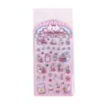 Cute pink cartoon rabbit puffy sticker sheet for journaling, DIY decoration, and stationery. - Rabbit Foam Sticker