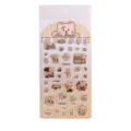 Cute cartoon bear sticker sheet glossy 3D puffy stickers for journal DIY decoration craft - Bear Foam Sticker