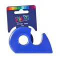 Dispenser di nastro adesivo blu con rotolo, ideale per forniture da ufficio e scuola. - Blu scuro