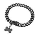 Black cuban link dog collar 19mm heavy duty metal pet chain with bone tag for large dogs detail - 14 Inch / 35cm / Black (Without Bone Tag)