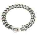 Stainless steel cuban link dog collar 19mm heavy duty metal pet chain with secure buckle. - 12inches/30cm / Steel