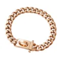 Collare per cani in acciaio inossidabile oro rosa, catena cubana 15mm con fibbia. - Oro rosa