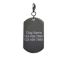 Stainless steel pet dog tag pendant custom engraved id name tag for pets accessory - Shield / Black