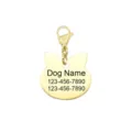Gold cat shape stainless steel pet ID tag, custom engraved name pendant for dogs and cats. - Cat / Gold