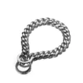 Stainless steel pet dog chain collar, heavy duty metal choke P chain for training. - 19mm, 18 Inches / 45cm / Steel