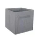 Large foldable grey non-woven fabric storage box for bedroom organization - 31*31*31CM / Light Gray