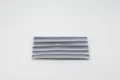 Detailed view of striped elastic knitted headband, soft texture for sports yoga hair accessories - Purple White