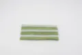 Green striped knit stretchy hairband detail view, soft comfortable athletic headband. - Grass Green