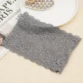 Brede grijze kant haarband elastische haarband retro boheemse stijl haaraccessoires - Grijs